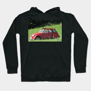 2CV duck red in the grass Hoodie